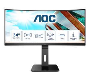 Curved USB-C Monitor - CU34P2C - 34in - 3440x1440 (WQHD) - Speaker