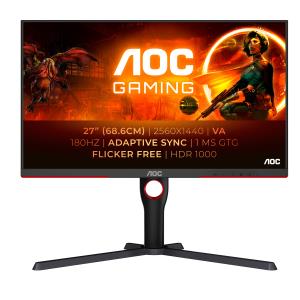 Curved Monitor - Q27G3XMN/BK - 27in -2560x1440 (QHD) - 1ms 180Hz