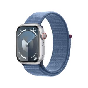 Watch Series 9 Gps + Cellular 41mm Silver Aluminium Case With Winter Blue Sport Loop