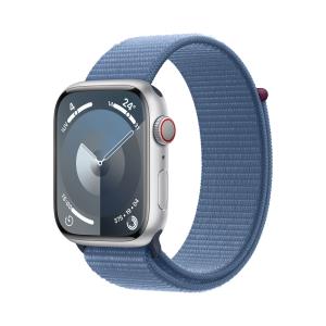 Watch Series 9 Gps + Cellular 45mm Silver Aluminium Case With Winter Blue Sport Loop