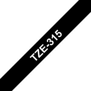 Tape 6mm Lami White On Black (tze-315)