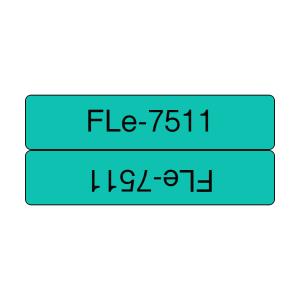 Flag Tape Black On Green 21x45mm