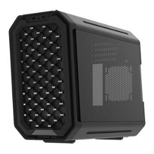 Dark Cube Mid-cube Gaming Case With Glass Windows, Micro ATX, LED Lighting Bars, Dual Front Panel