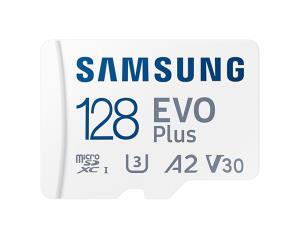 Micro Sd - Evo Plus - 128GB - Flash Card U3, V30, A2 White