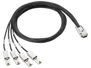 HP Mini SAS High Density to Dual 2-lane Mini SAS High Density External Fanout 2 Meter Cable