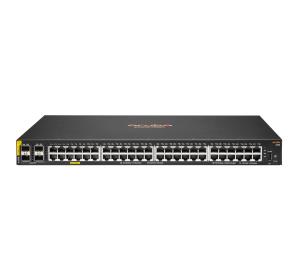 Aruba 6100 48G Class4 PoE 4SFP+ 370W Switch, 48x ports 10/100/1000BASE-T ports 4x 1G/10G SFP ports