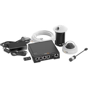 F34 Surveillance System : Main Unit + 4x (sensor Units+dome Acc+mounts+cables) + Microsdxc 64gb