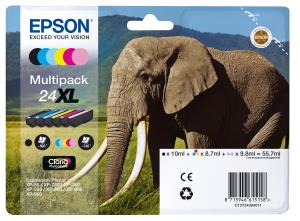 Ink Cartridge - 24xl Elephant - 55.7ml - Cyan/ Yellow/ Magenta/ L.cyan/ L.magenta