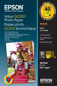 Value Glossy Photo Paper 10x15cm 2 X 20 Sheet