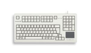 G80-11900 Touchboard Compact - Keyboard with Touchpad - Corded USB - Light Grey - Qwertzu German