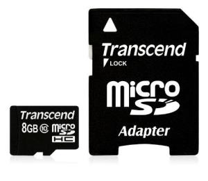 Micro Sdhc Card 8GB Class 10 With 1 Adapter