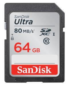 Sandisk Ultra Sd Card Class 10 Read 80mb/s 64GB