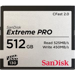 SanDisk Extreme Pro Cfast 2.0 Memory Card 512GB - 525mb/s Read Speed