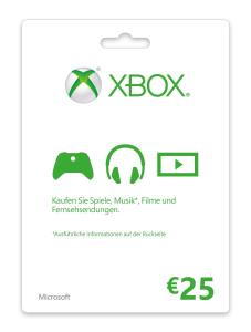 Xbox Live Gift Card Emea Pk Lic Agency Online 25 Euro