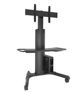 Mobile Height-adjustable Manual Trolley For 40 Inch To 80 Inch Displays.