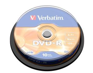 DVD-r Media 4.7GB 16x 10-pk With Spindle