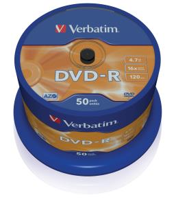 DVD-r Media 4.7GB 16x Matt Silver 50-pk With Spindle