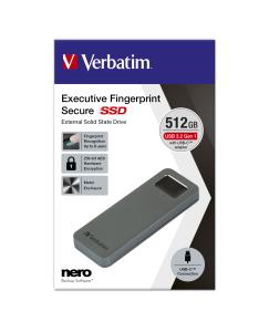 Fingerprint Secure SSD USB 3.2 Gen 1 USB-C 2.5 512GB