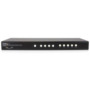 KVM Switch 4 Port DVI USB With Dual DVI Console And Quad-view 4-in-1 Display