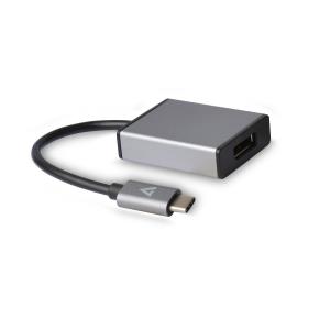 USB-c Male To DisplayPort Female Adapter Grey Aluminum