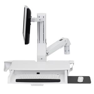 SV Combo Arm with Worksurface & Pan (white)