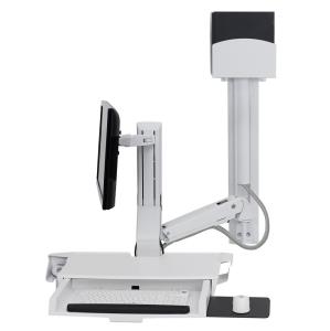 SV Combo System with Worksurface & Pan, Small CPU Holder (white)