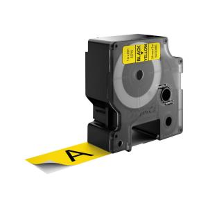 Tape Label Black On Yellow 24mmx7m Type D1