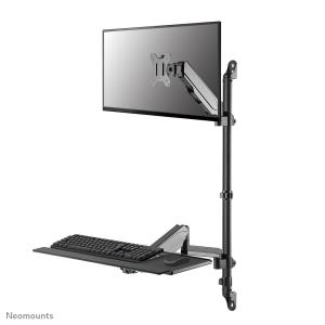 Wall Mounted Sit-stand Workstation Screen Keyboard & Mouse