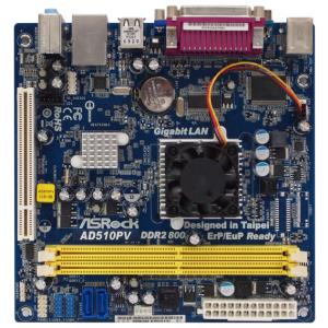 Motherboard Ad510pv Intel Nm10 Express/ 2x DDR2 2x Sataii 5.1 Ch Hd Audio