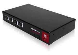 Adderview Secure Analogue KVM Switch Enhanced Avsc1104 With USB/ Vga/ Card Reader 4-port