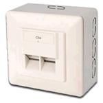 Cat 5e Class D Wall Outlet Shielded Surface Mount