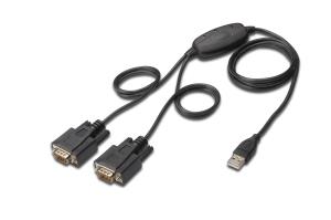 USB 2.0 To 2x Rs232 Cable 1.5m