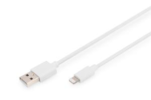 iPhone Lightning-USB Sync/Charger Cable USB A M/M, 1m iP5/6/7, High Speed, MFI white