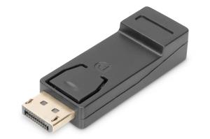 DisplayPort adapter, DP - HDMI type A M/F, w/interlock, DP 1.1a, Full HD, CE black