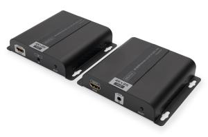 4K HDMI Extender Set over IP/CAT 5, 6 (120 m) complete POE powered, UHD 4K/30Hz