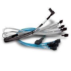 Cable X8 Sff-8654 To Two U.2 Sff-8639 1m