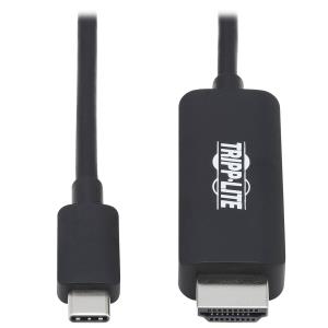 TRIPP LITE USB-C to HDMI Active Adapter Cable (M/M), 4K 60 Hz, HDR, HDCP 2.2, DP 1.4 Alt Mode, 1.8m Black