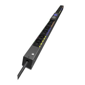 Managed G4 Rack PDU, 0U, 22.5U, IEC-60309 input, 3m cord, 3ph, 11kW, 16A, 415/240V, 24 outlets (12)C13, (12)C39