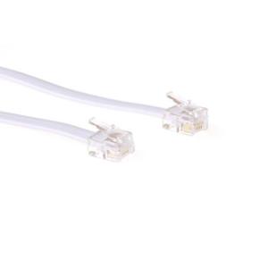 Modular Telephone Cable Rj-12 - Rj-12 1m White