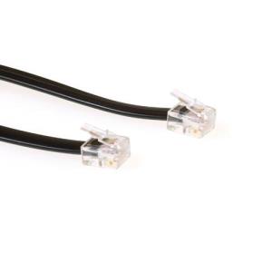 Modular Telephone Cable Rj-12 - Rj-12 2m Black