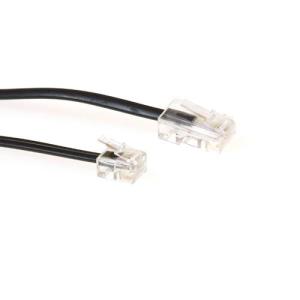 Modular Telephone Cable Rj-11 - Rj-45 Black 10m