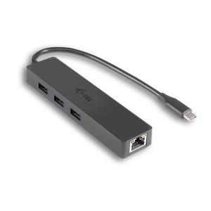 USB-c Slim Hub + Glan USB-c 3 Port Hub USB 3.0 + Glan