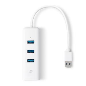 Hub USB 3.0 3-port & Gigabit Ethernet Adapter 2 In 1 USB Adapter