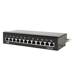 Patchpanel Wall Mount CAT6 Shielded 12 Ports