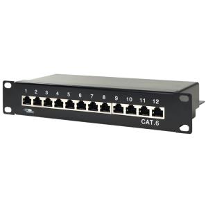 Patchpanel 10in CAT6 Shielded 12 Ports