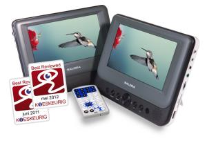 DVP7048TWIN, Portable DVD 2x7" screens,white-grey