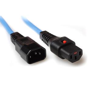 Connection Cable - 230v C13 Lockable - C14 Blue 1.5m