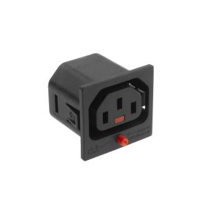 C13 Lock Socket Black