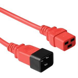 Power Extension Cable 230v C19 To C20 Red (ak5089)