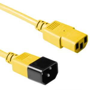 Power Connection Cable 230v C13 To C14 Yellow 0.60m (ak5116)
